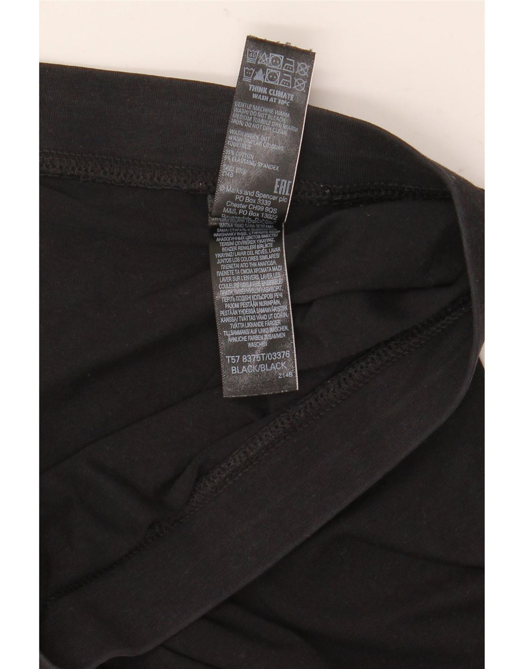 Leggings femininos Marks & Spencer UK 20 2XL algodão preto