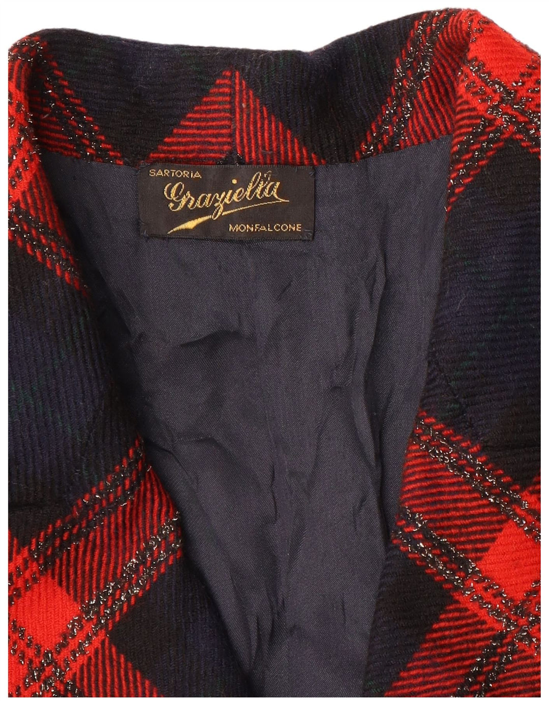Jaqueta blazer feminina Graziella com 2 botões Reino Unido 16 xadrez vermelho grande
