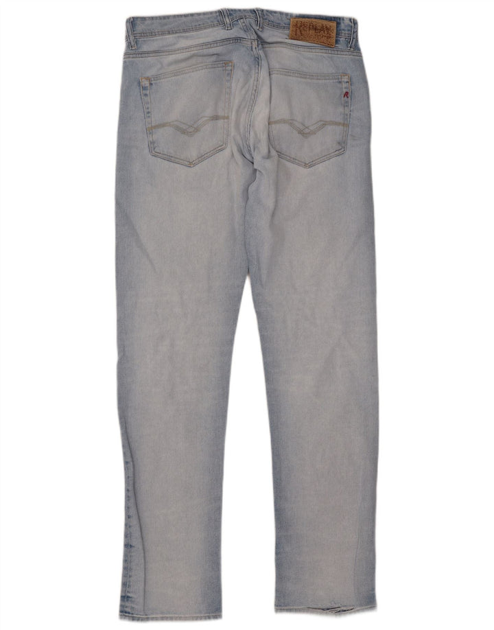 Replay Calça Jeans Reta Masculina W32 L33 Azul