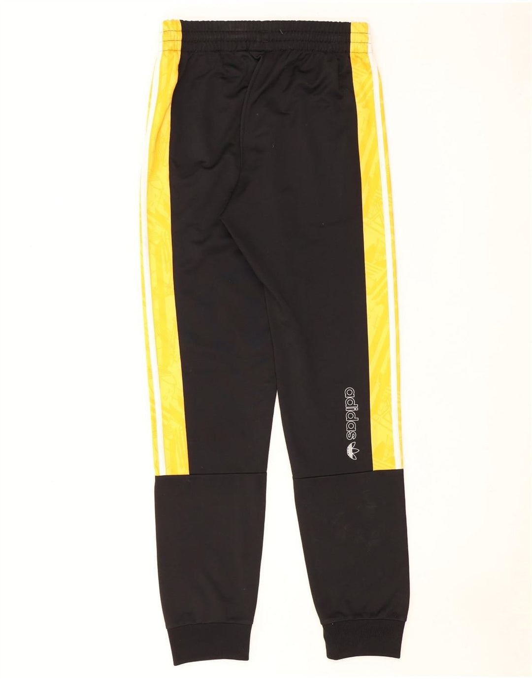 Calça de treino masculina Adidas Joggers pequeno preto colorblock poliéster