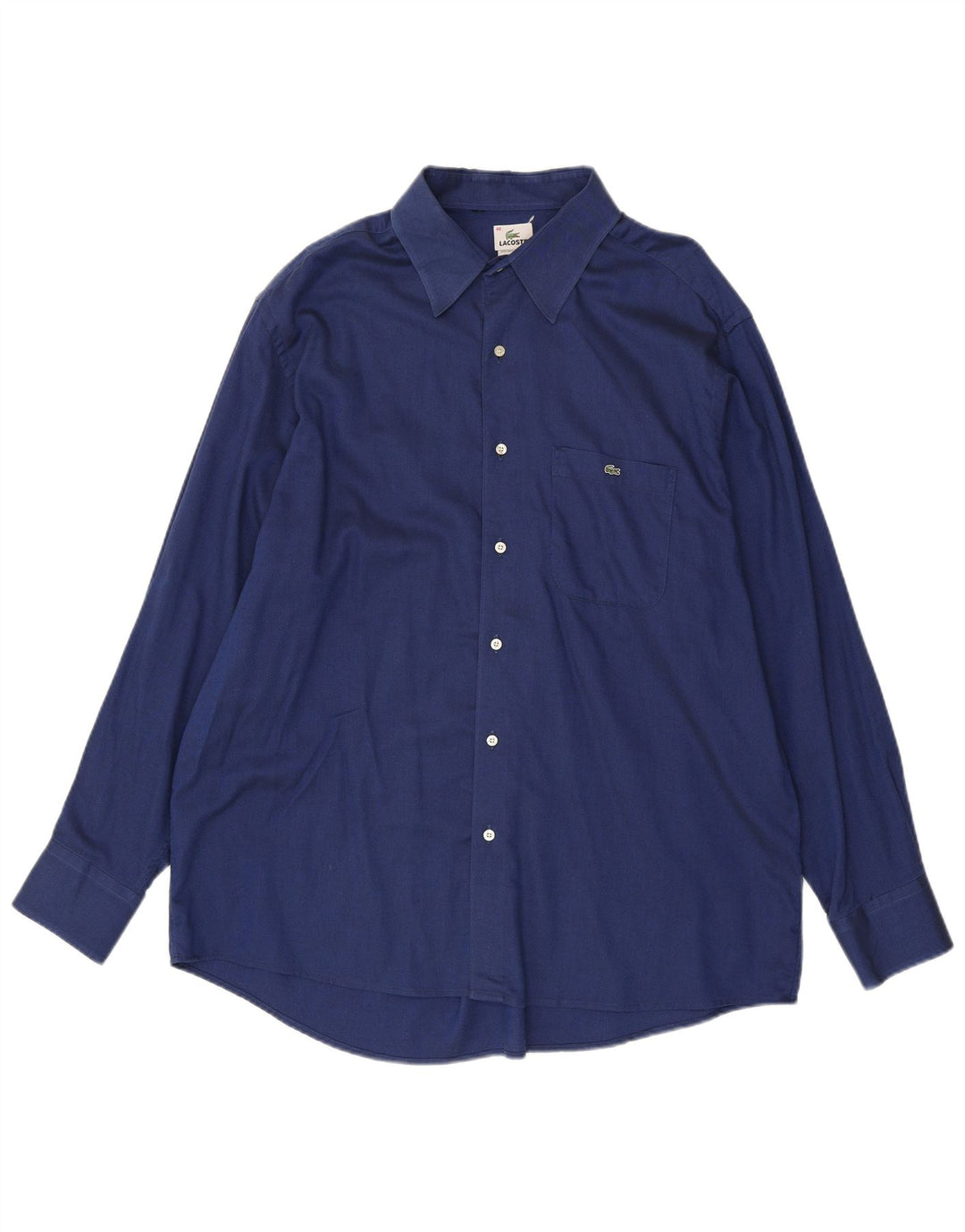 Camisa masculina Lacoste tamanho 46 2XL algodão azul