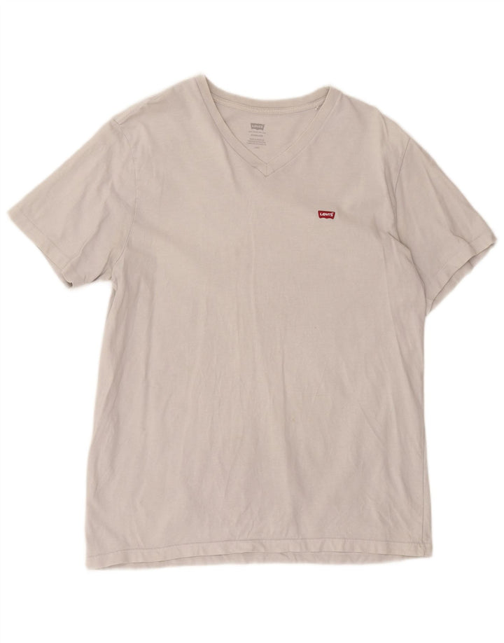 Camiseta masculina padrão Levi's Top grande de algodão branco