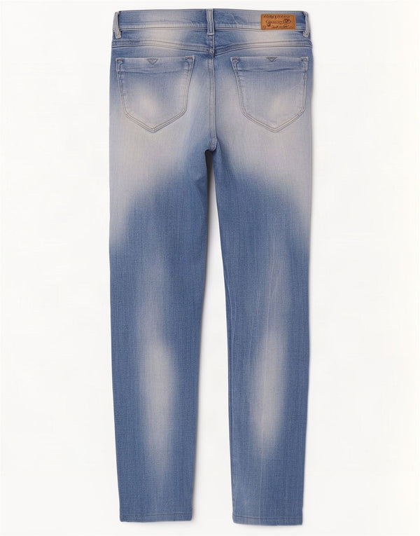 Diesel Womens Distressed Super Slim Jeans W29 L28 Blue Cotton