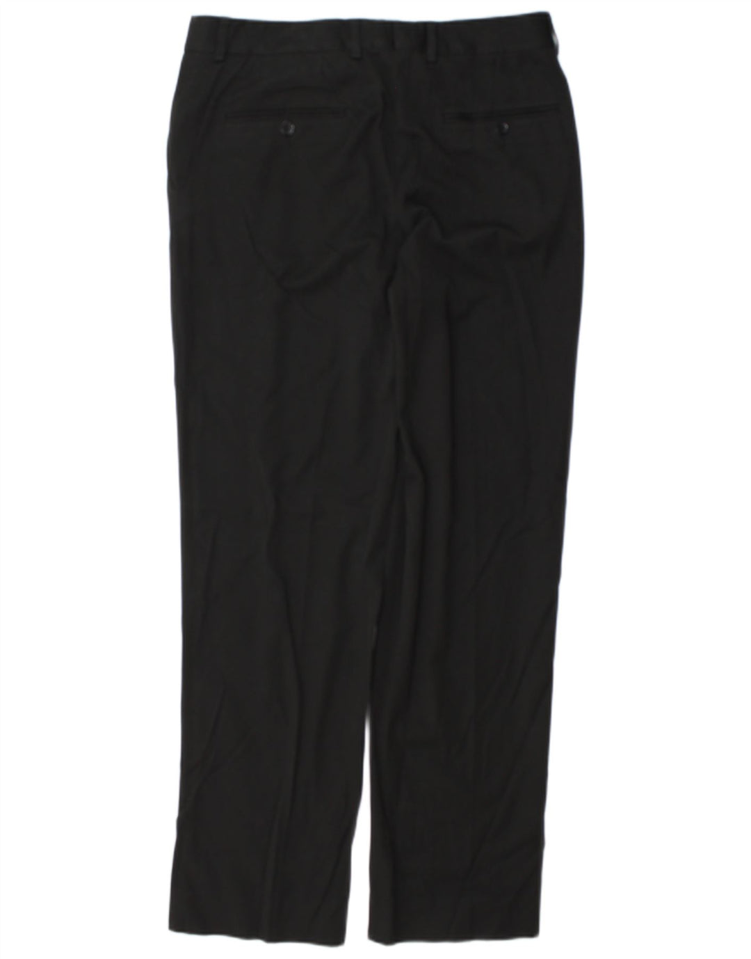 Zara Mens Straight Suit Calças EU 44 Grande W34 L32 Poliéster Preto