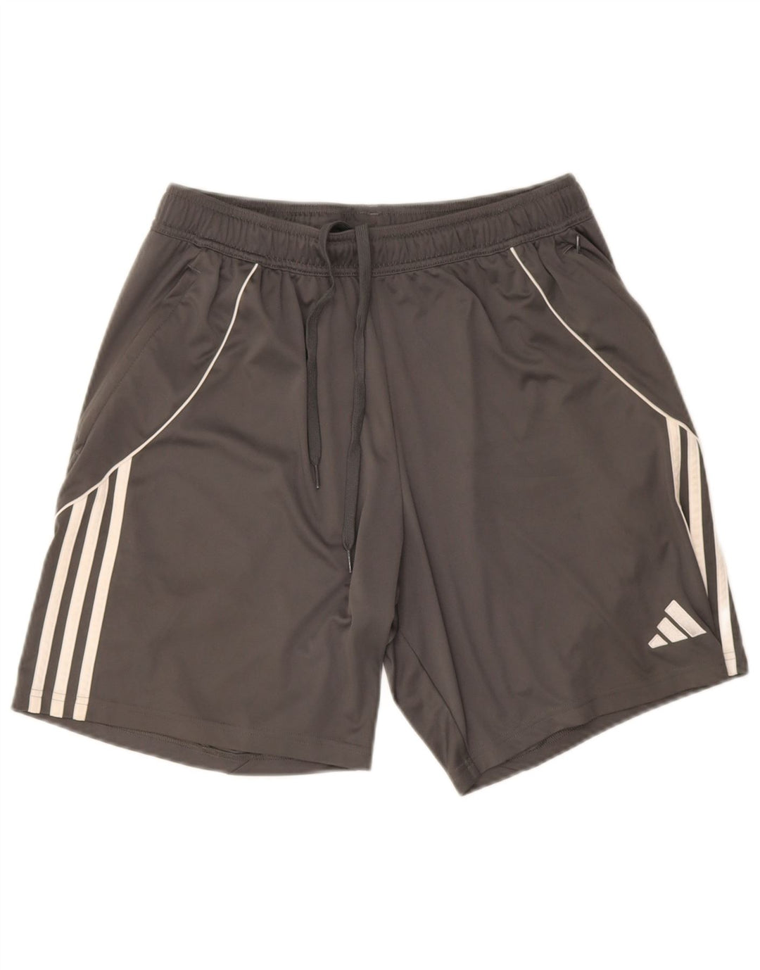 Shorts esportivos masculinos Adidas Aeroready Regular Fit grande poliéster cinza