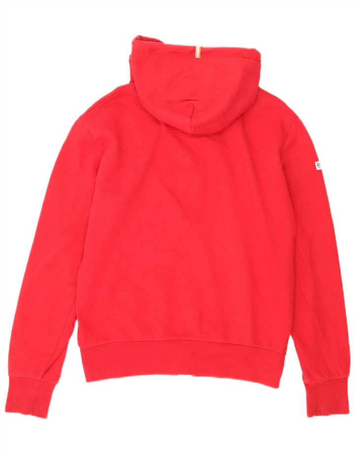Suéter masculino Superdry com capuz e zíper médio algodão vermelho