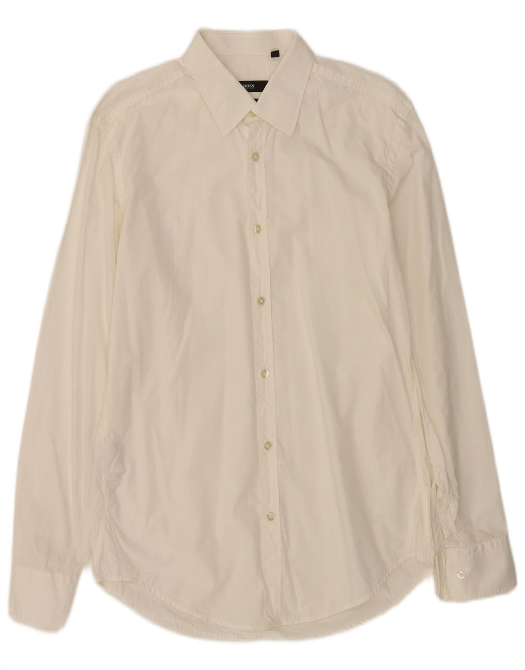 Camisa masculina Hugo Boss Slim Fit tamanho 38 15 algodão branco médio