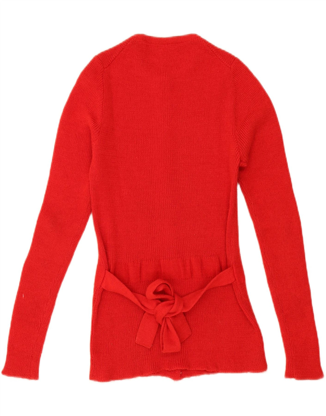 Suéter cardigã feminino vintage UK 12 vermelho médio