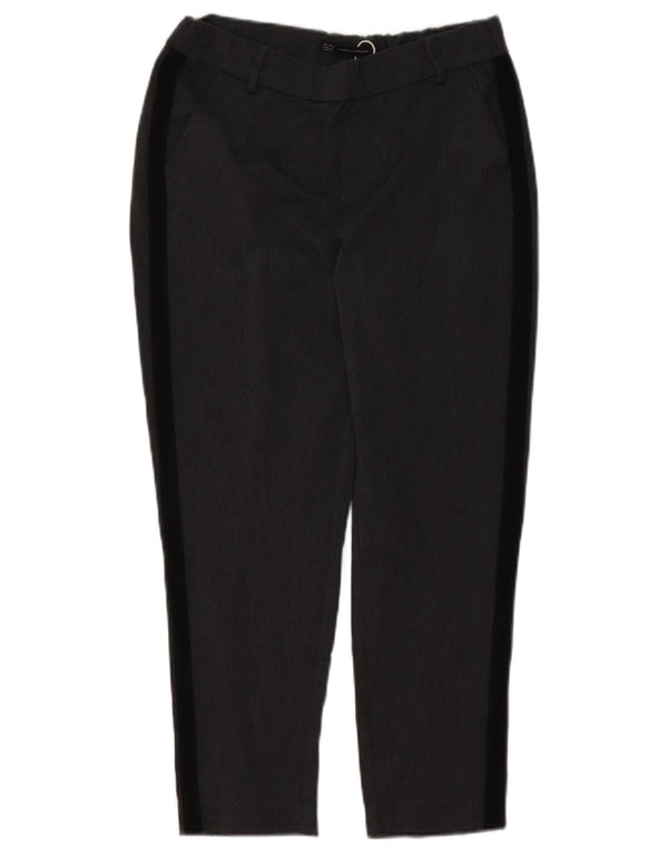 Zara Calça feminina Trafaluc cortada pequena W26 L25 cinza colorblock