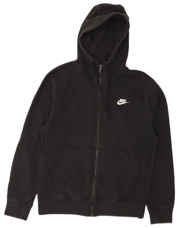 Suéter Nike Masculino Zip com Capuz Pequeno Algodão Preto