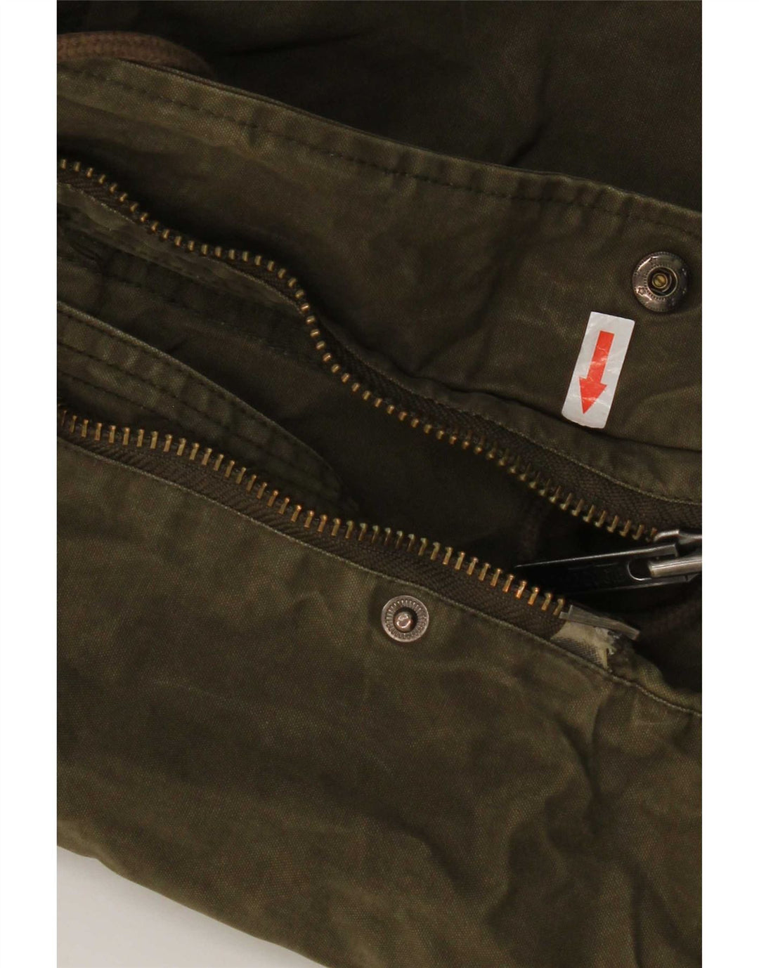 Jaqueta Parka masculina Bomboogie com capuz Reino Unido 42 XL algodão cáqui
