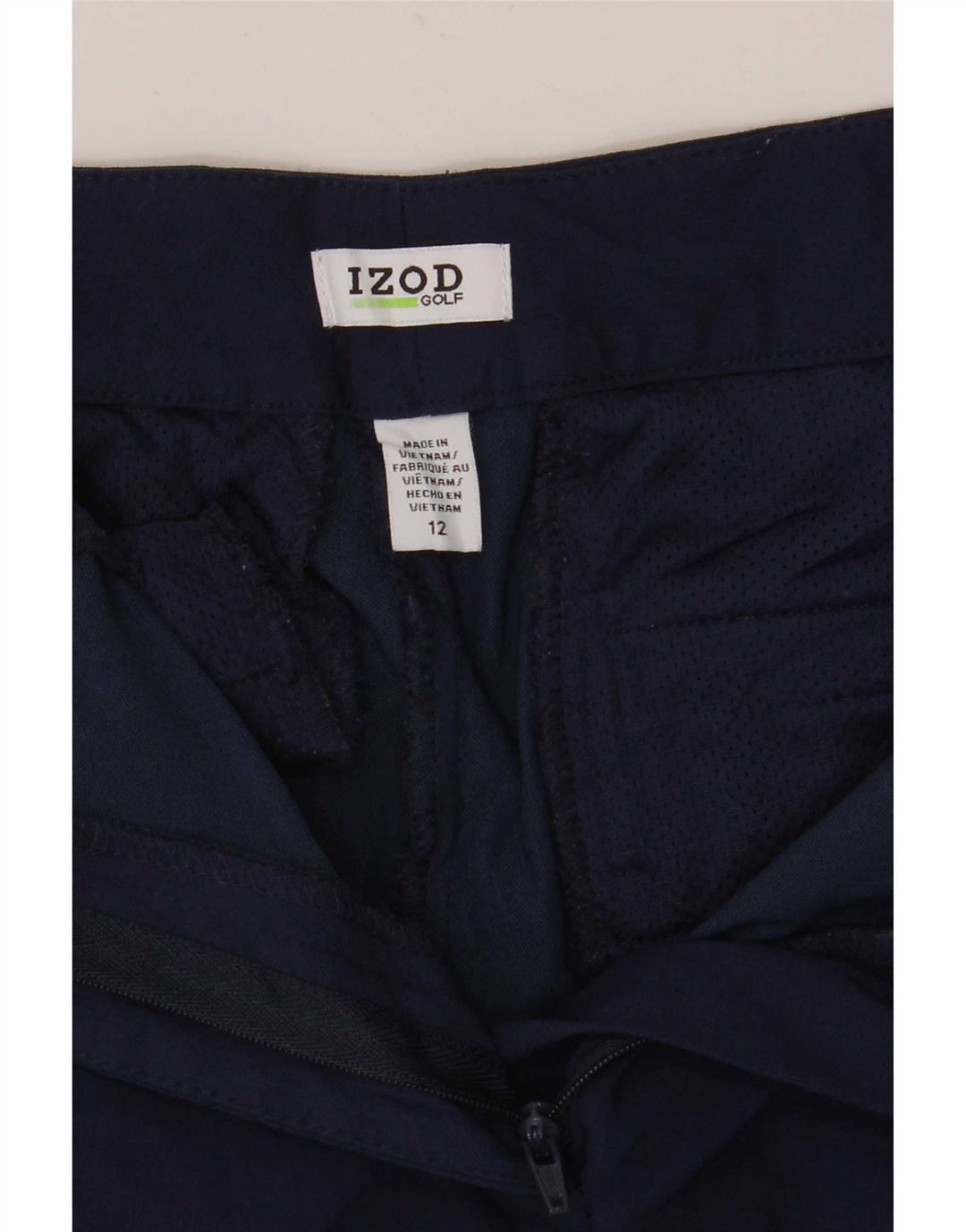 Shorts Chino Feminino Izod US 12 Grande W34 Azul Marinho Rayon