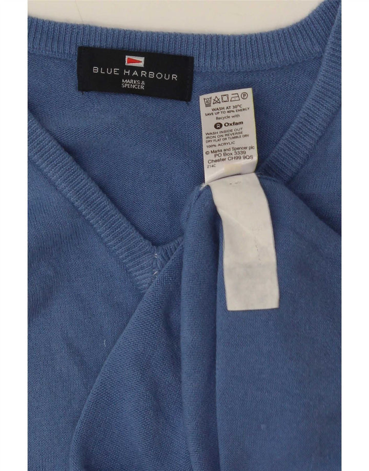 Regata masculina Marks & Spencer azul Harbour colete grande acrílico