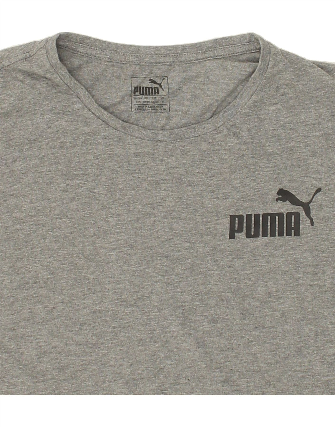 PUMA Mens Graphic T-Shirt Top Medium Grey Cotton Vintage Puma and Second-Hand Puma from Messina Hembry 