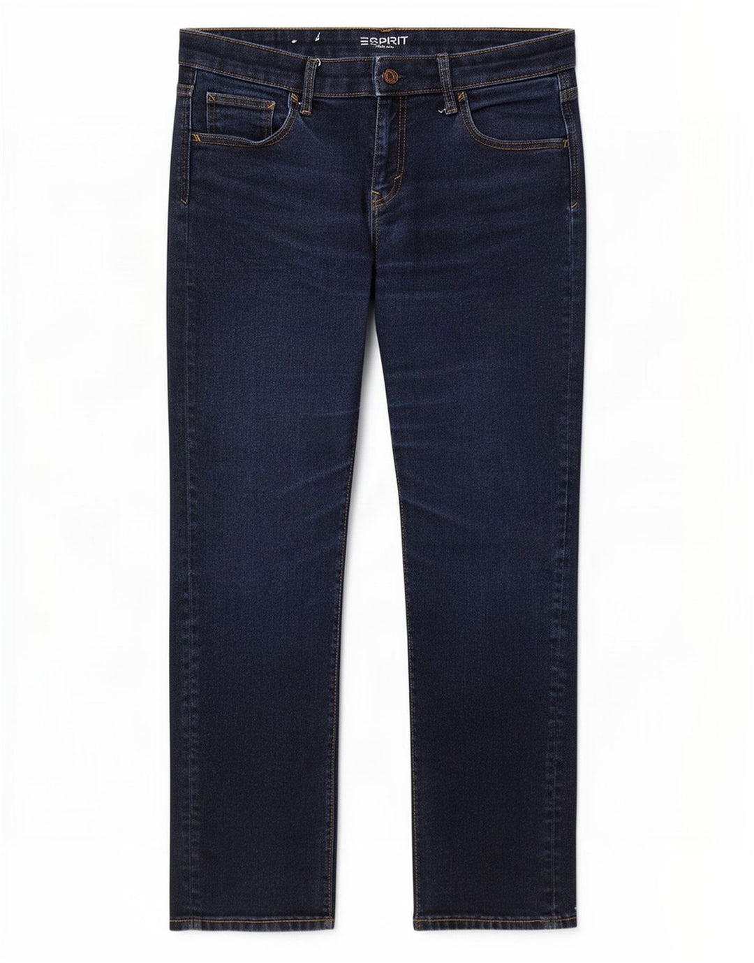 Calça jeans reta feminina Esprit W30 L30 azul marinho algodão