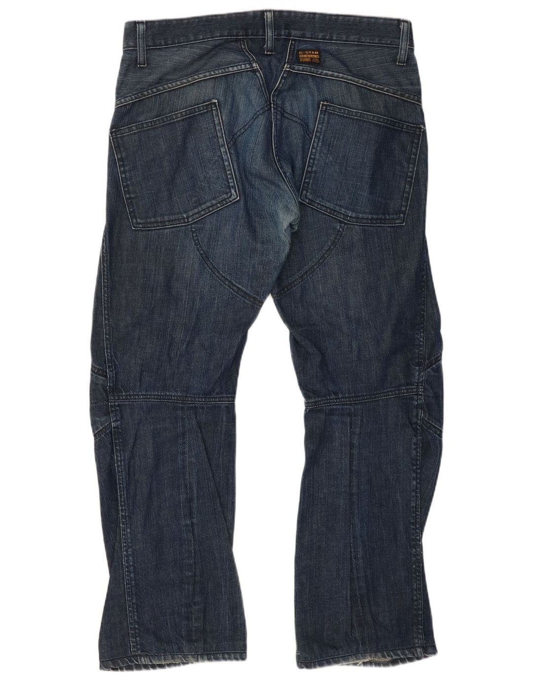 Jeans retos masculinos G-Star W34 L29 algodão azul marinho