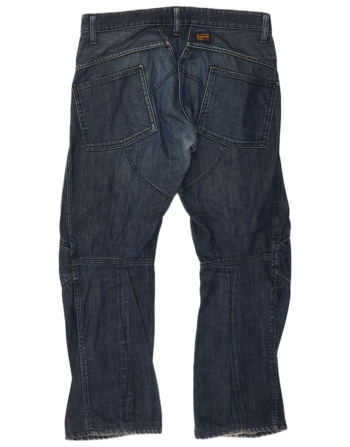 Jeans retos masculinos G-Star W34 L29 algodão azul marinho