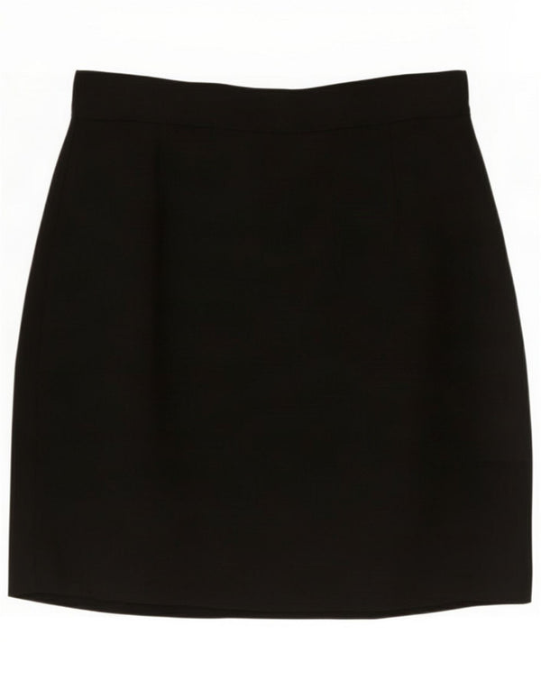 Mini saia feminina vintage de cintura alta IT 44 Médio W26 Preto