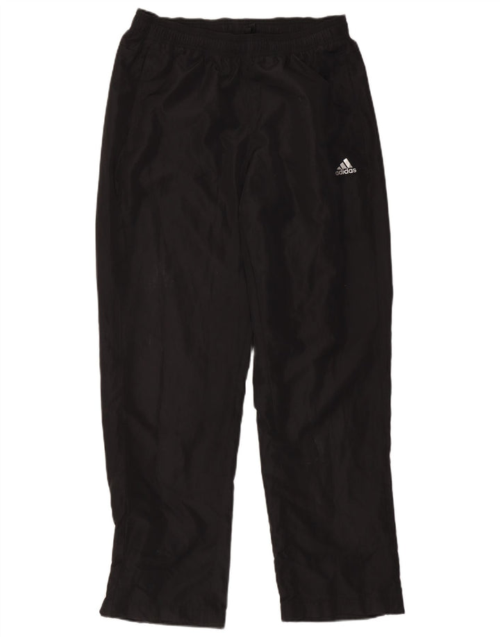 Calça de treino masculina ADIDAS Climalite UK 44/46 grande poliéster preto