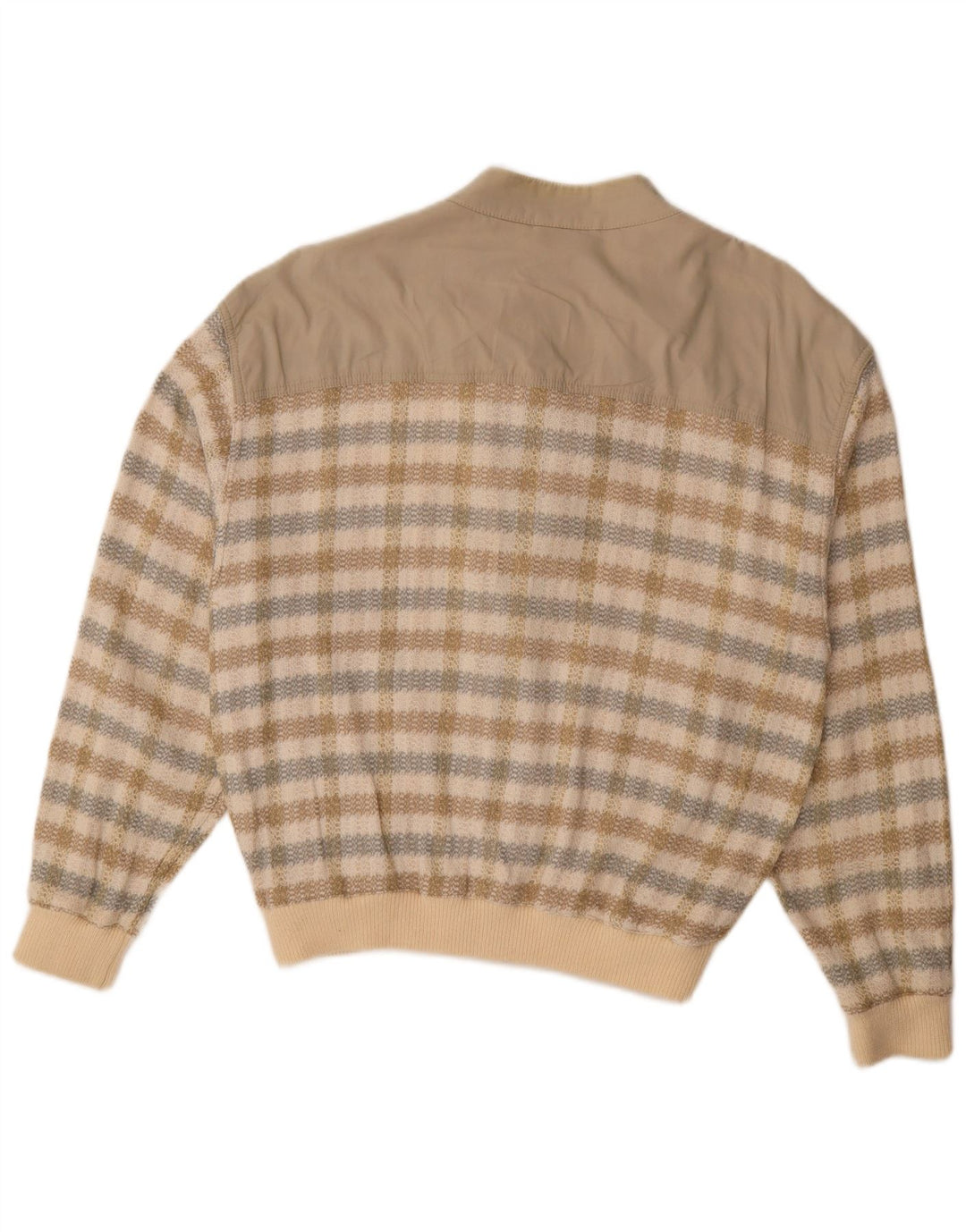 Jaqueta bomber masculina HEMMOND Reino Unido 38 algodão xadrez bege médio