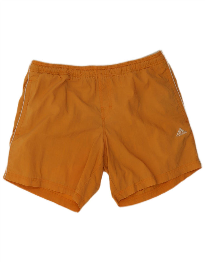 Shorts de natação masculino Adidas médio laranja poliamida