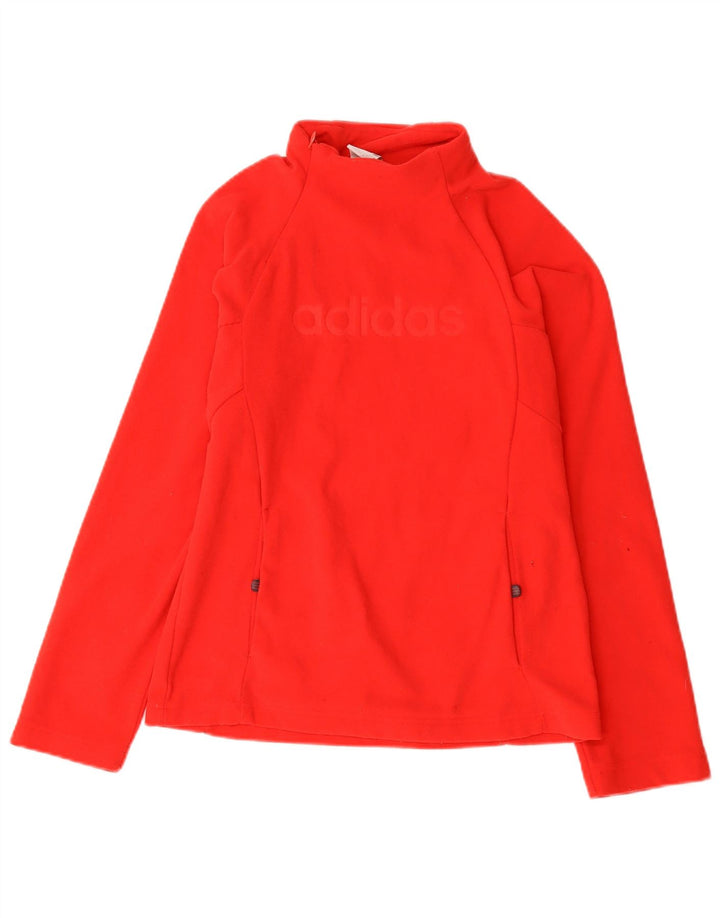 Adidas feminino gráfico pulôver agasalho top jaqueta reino unido 8 pequeno vermelho