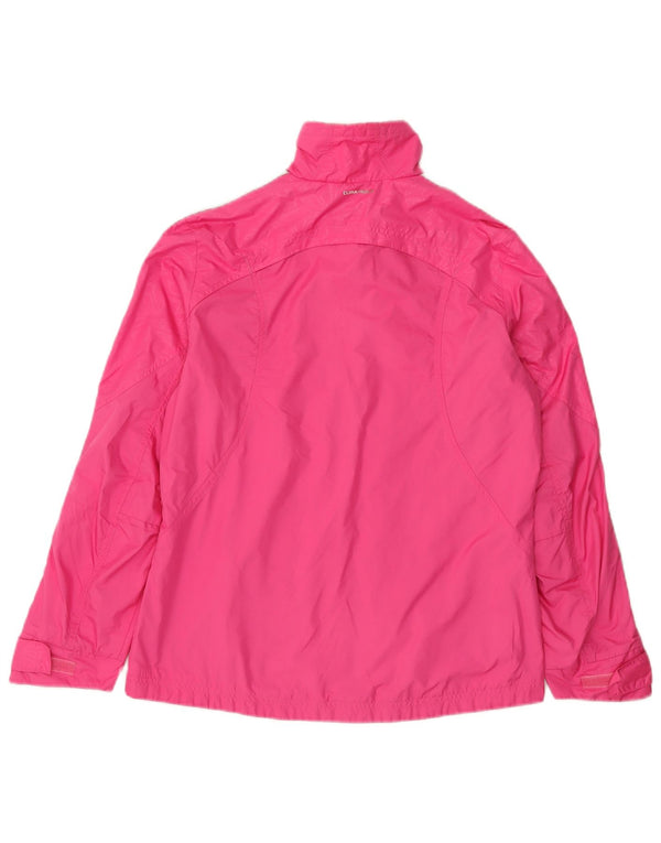 Adidas Womens Climalite Tracksuit Top Jacket UK 14 Médio Rosa Poliéster
