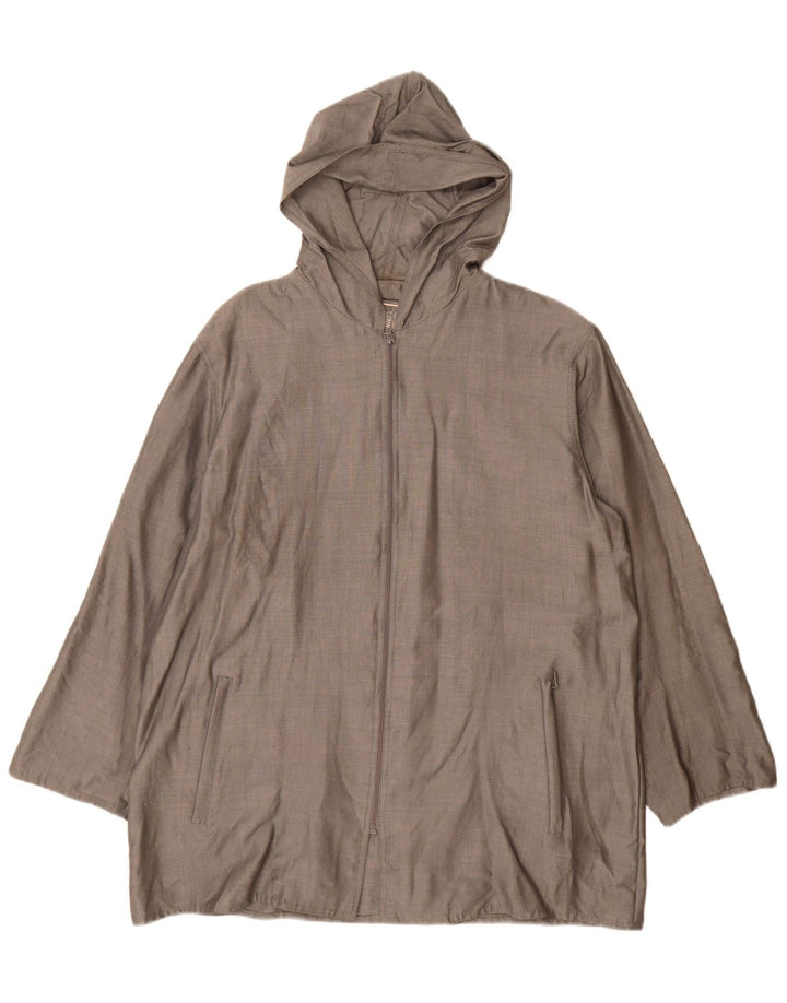 Jaqueta bomber feminina com capuz Marly's 1981 IT 46 Viscose cinza grande