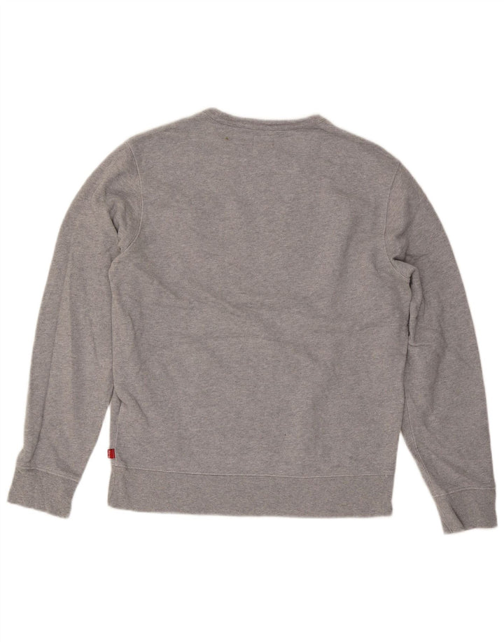 Levi's moletom gráfico masculino jumper pequeno algodão cinza