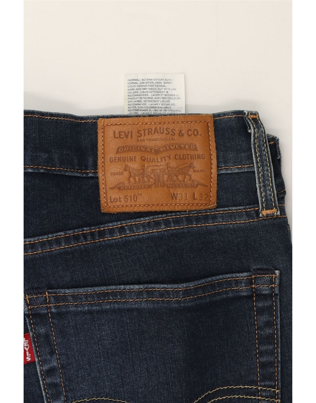 Jeans skinny masculino Levi's W31 L32 azul algodão