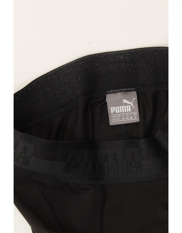 Leggings PUMA Feminino UK 8 Pequeno Preto