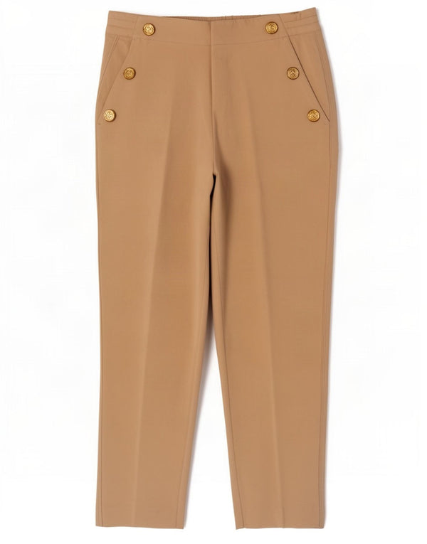 Calça Chino Cônica Feminina Zara Pequena W26 L27 Bege