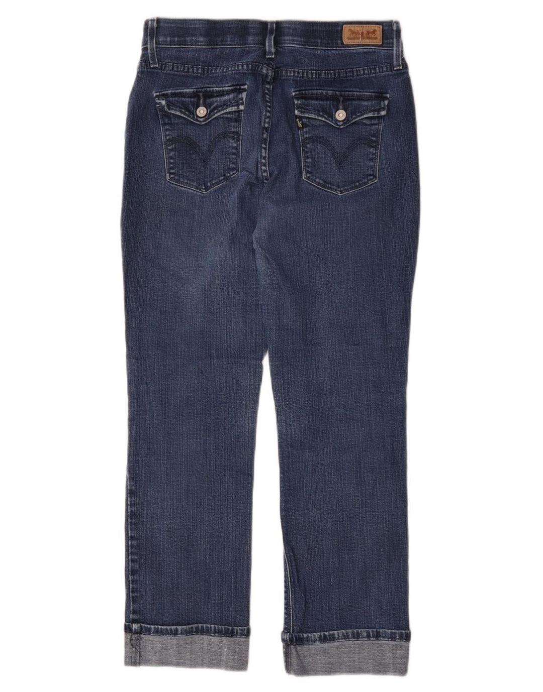 Jeans reto feminino Levi's US 6 médio W28 L25 algodão azul
