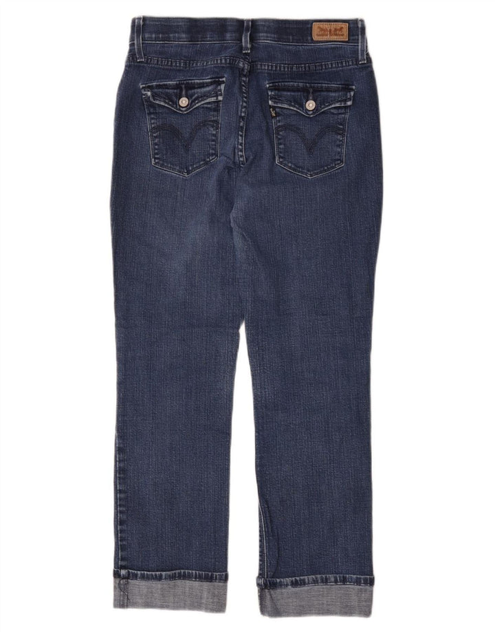 Jeans reto feminino Levi's US 6 médio W28 L25 algodão azul