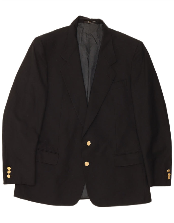 Jaqueta Blazer Masculina Valentino com 2 Botões Reino Unido 38 Médio Preto