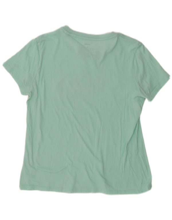 ADIDAS Womens Graphic T-Shirt Top UK 16/18 Large Green