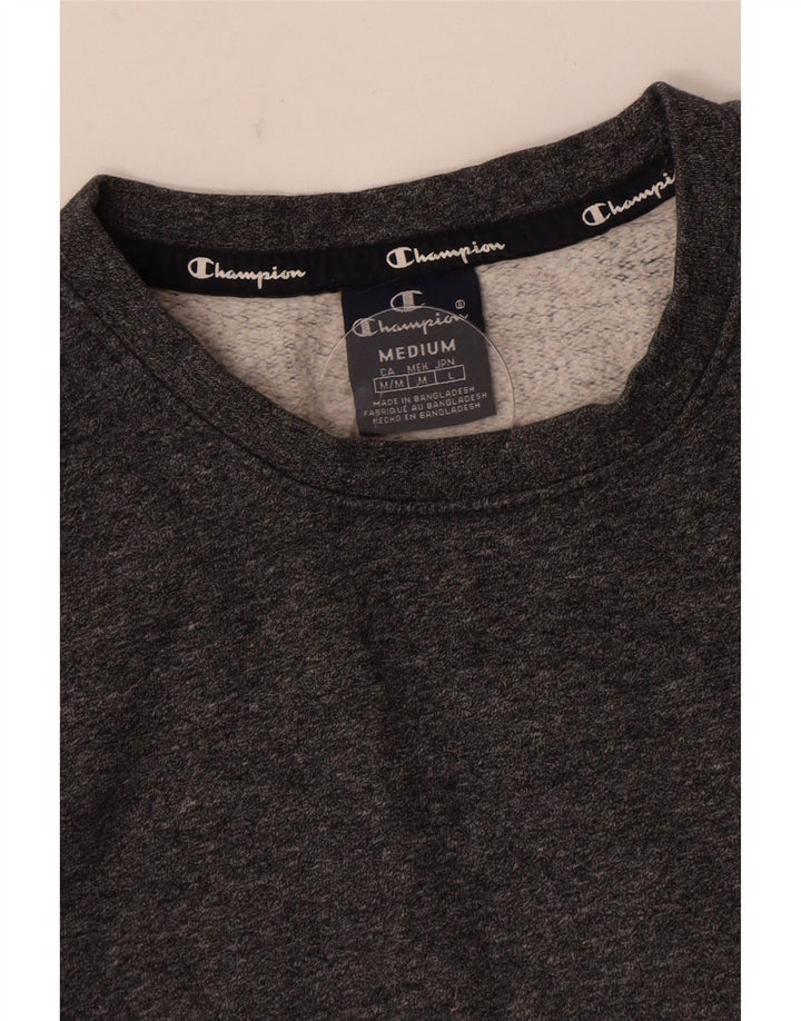 Champion moletom masculino jumper médio cinza manchado