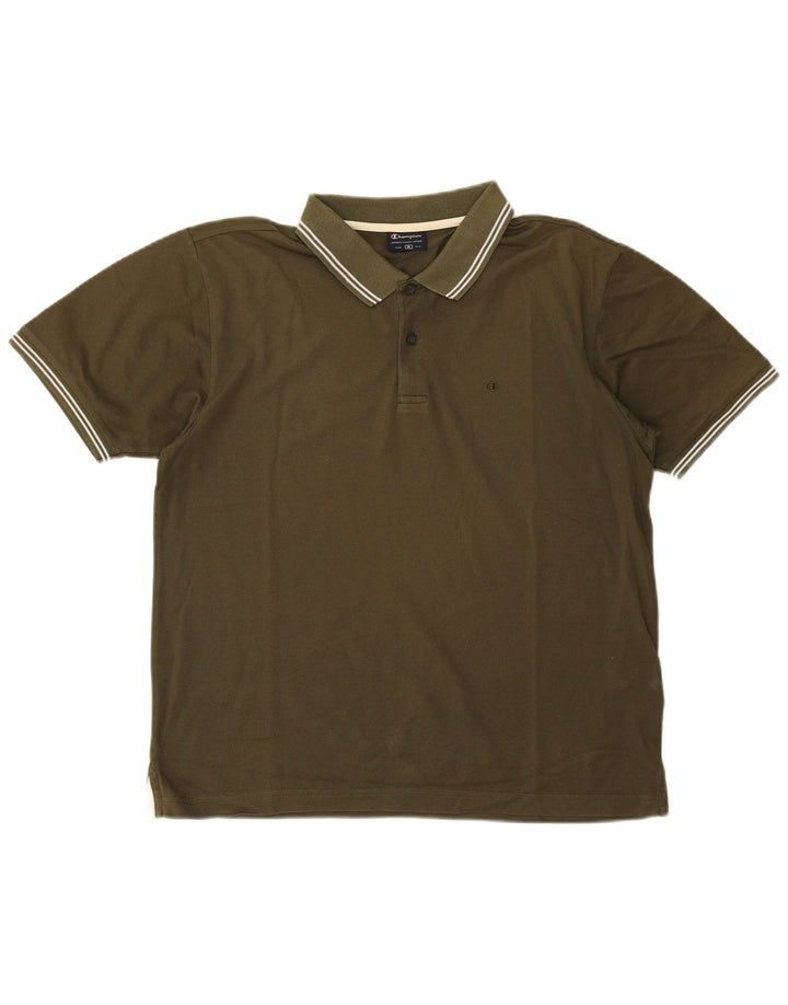 Camisa polo masculina Champion algodão verde médio