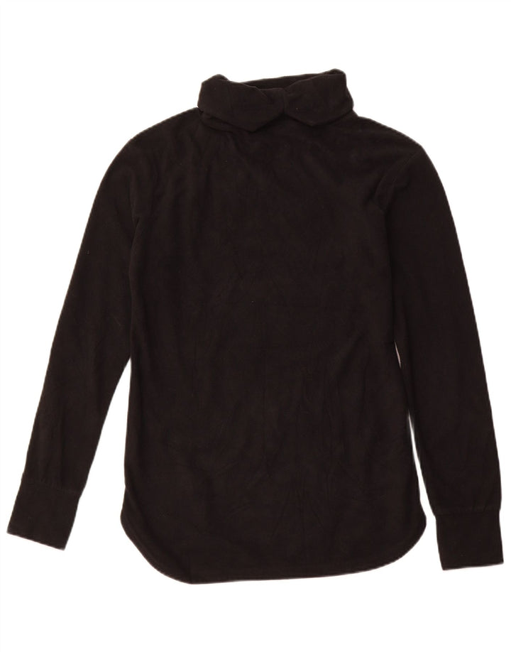 Jumper de lã com gola redonda Adidas feminino UK 10 pequeno poliéster preto