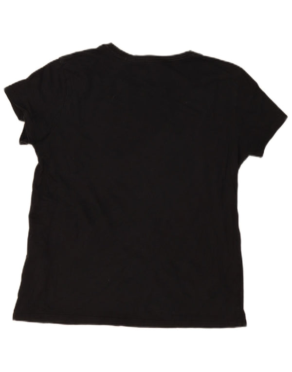 Camiseta feminina gráfica Levi's UK 16 grande algodão preto