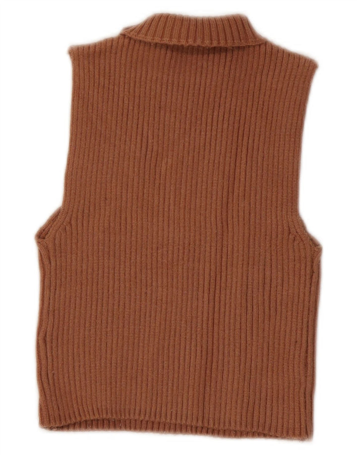 Zara Womens Crop Vest Regata Reino Unido 10 Pequeno Marrom