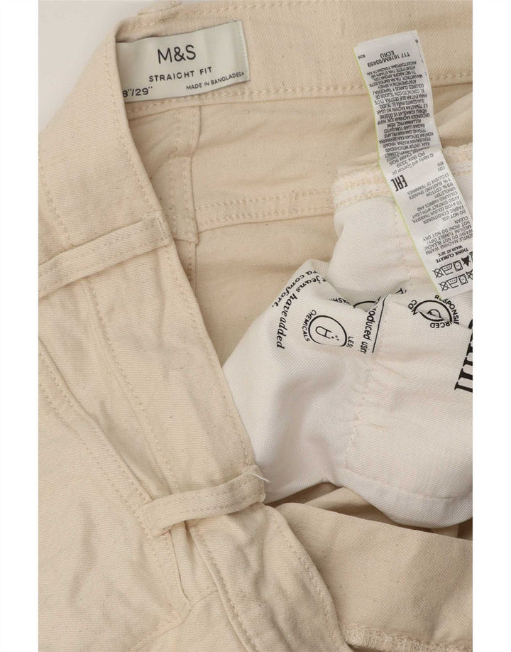 Jeans retos masculinos Marks & Spencer W38 L29 algodão bege
