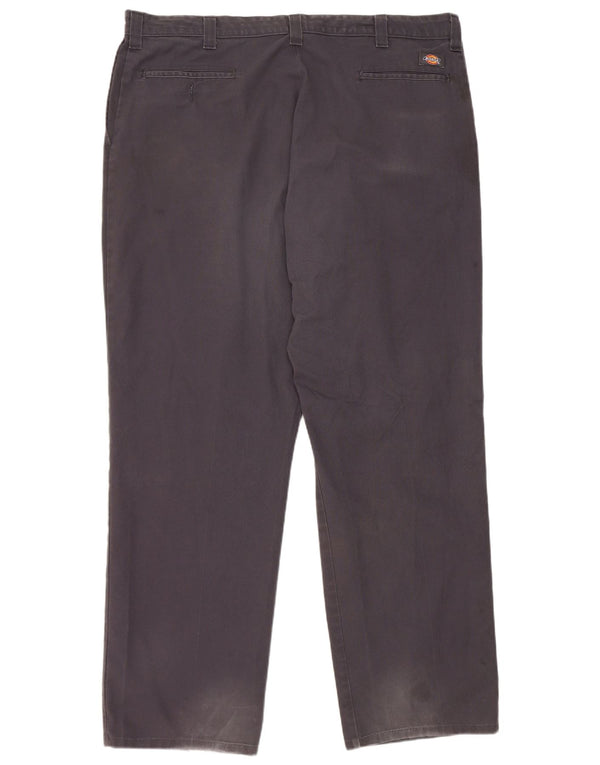 Calças Chino retas masculinas Dickies W42 L32 poliéster azul marinho