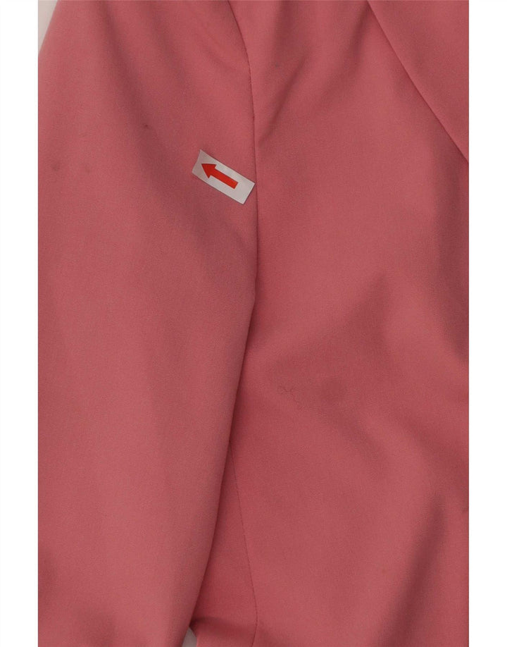 Jaqueta blazer feminina Zara com 1 botão EU 34 2XS rosa poliéster