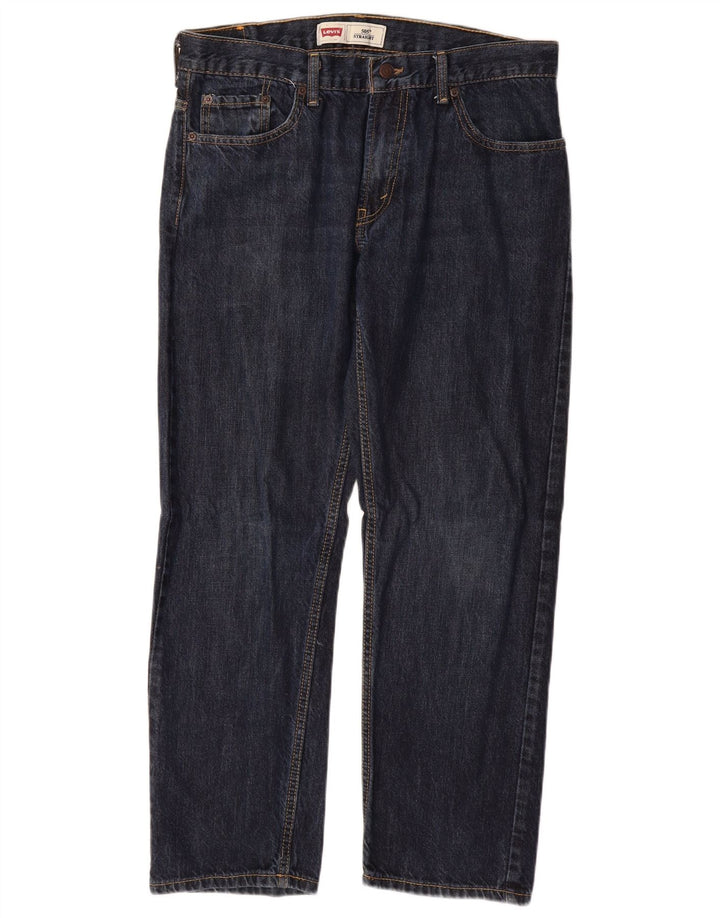 Levi's feminino 505 jeans retos W32 L27 algodão azul