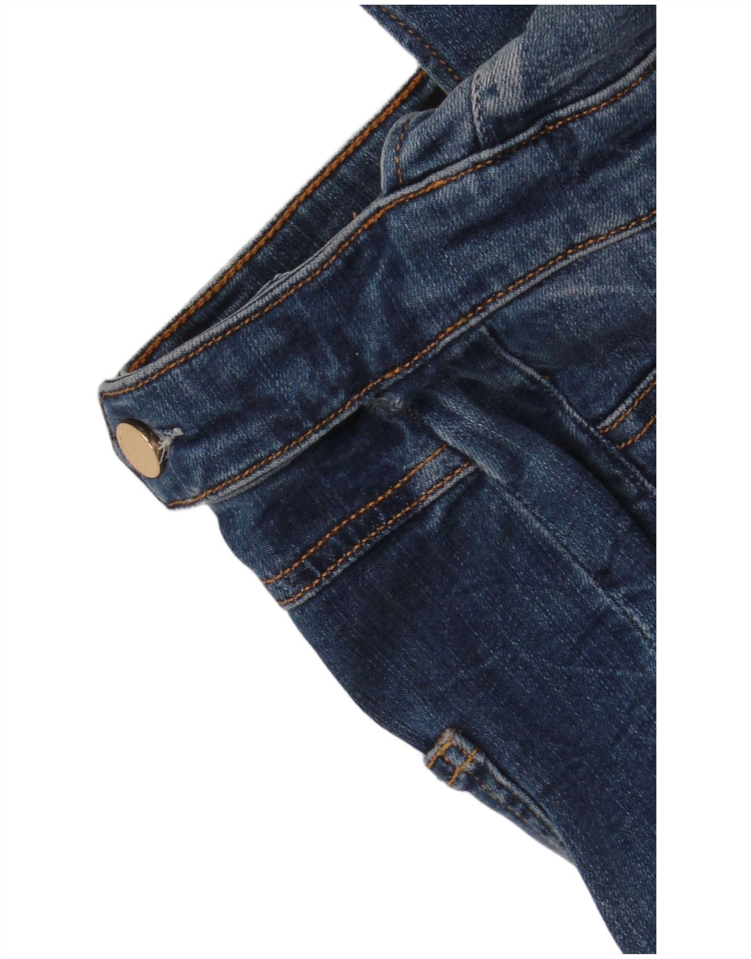 Macacão jeans feminino sem mangas Guess Reino Unido 12 Lyocell azul médio