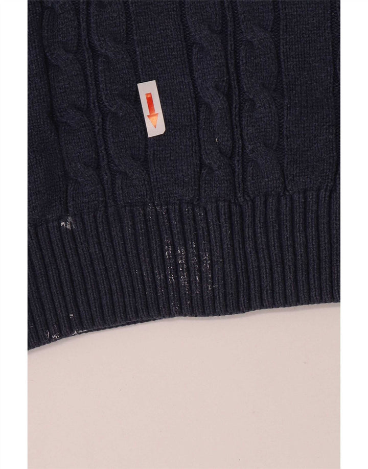 Suéter masculino Marks & Spencer de ajuste regular com gola redonda XL azul marinho
