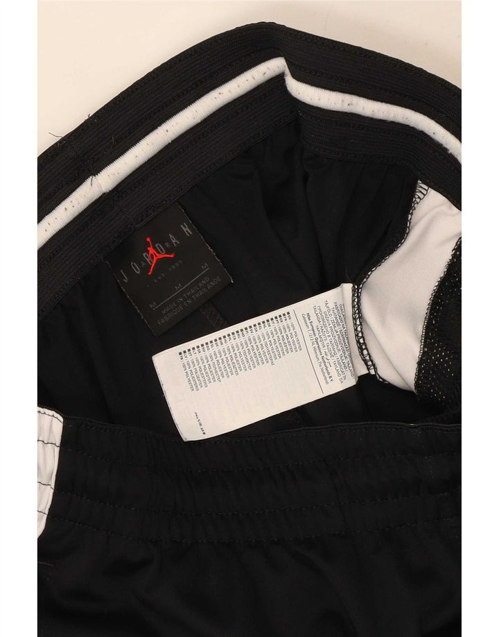 Shorts esportivos masculinos Jordan Dri Fit médio preto colorblock poliéster