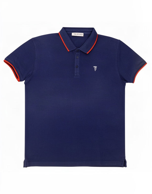 Camisa polo masculina Trussardi XL azul marinho
