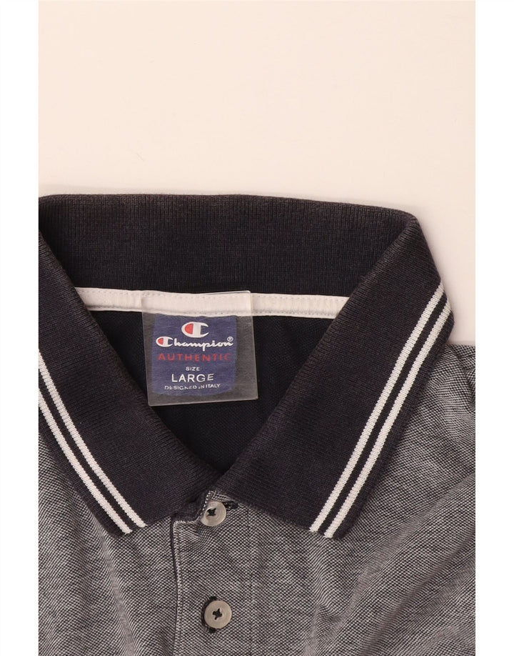 Camisa polo masculina Champion grande cinza